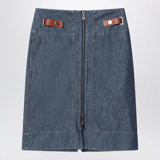 Blue Chambray Denim Skirt