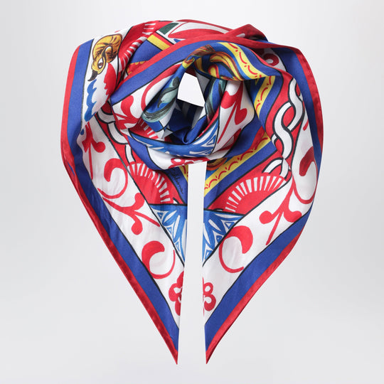 Square Twill Silk Scarf With Carretto Print