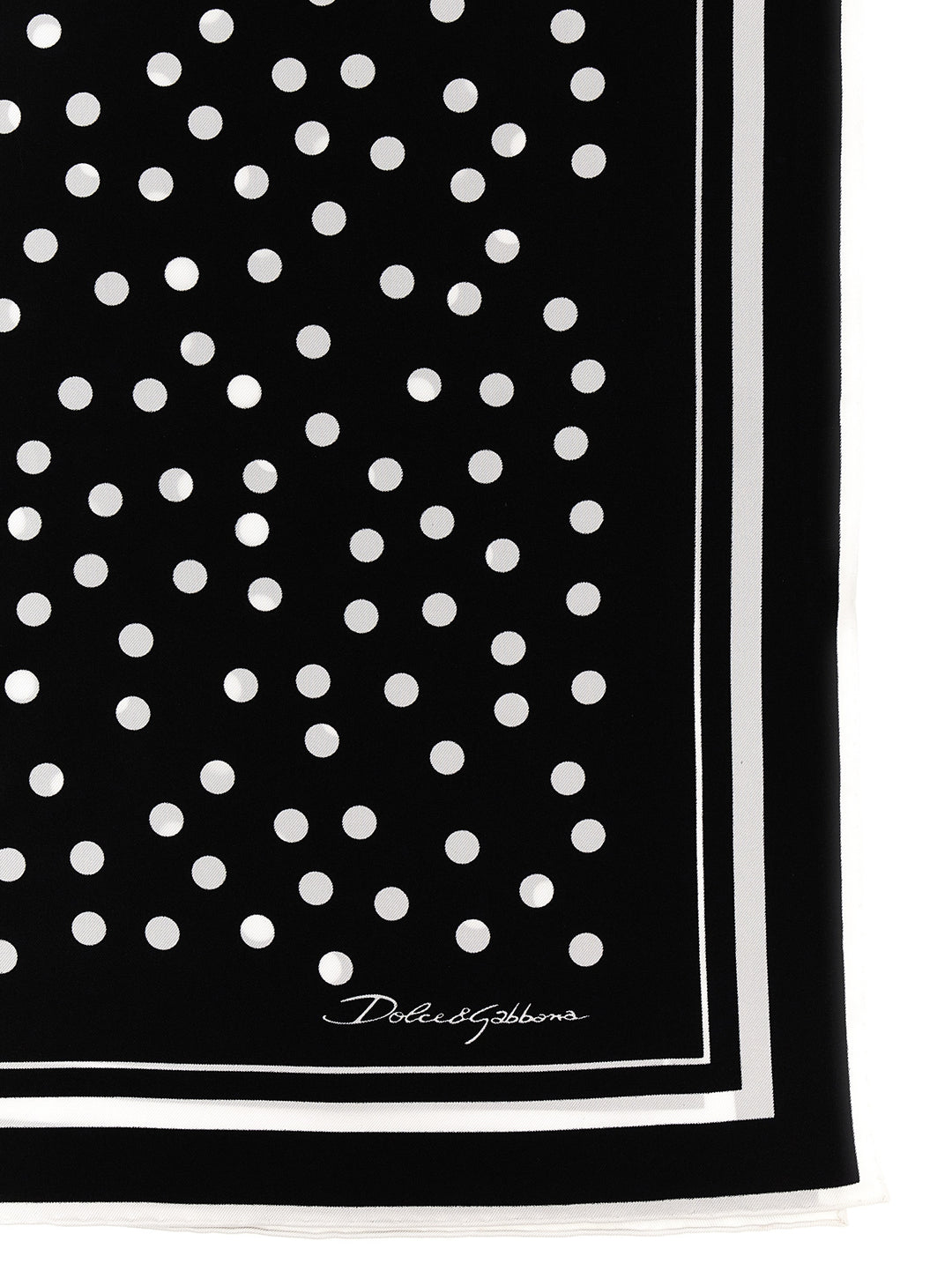Dolce & Gabbana Polka Dot Scarf Scarves and Foulards - White/Black | b9577604c47f80460cac52355b801d593506bc4c