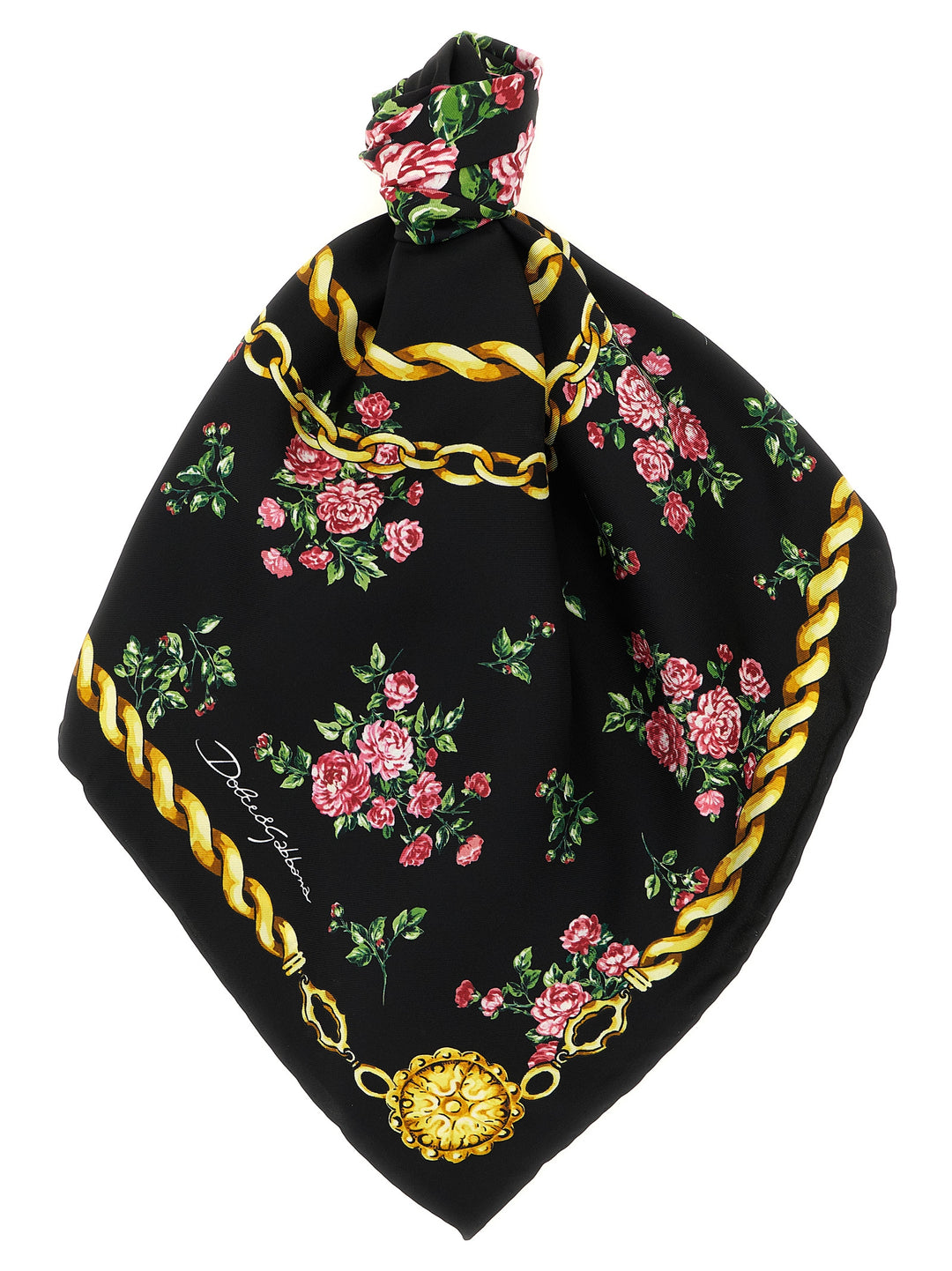 Dolce & Gabbana Mazzolini Di Rose Scarves and Foulards - Black | c34356d843fa1c75f190c10bc297f11fafaf2c17