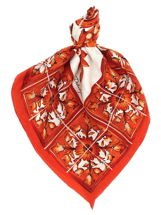 Maiolica Scarves And Foulards Orange