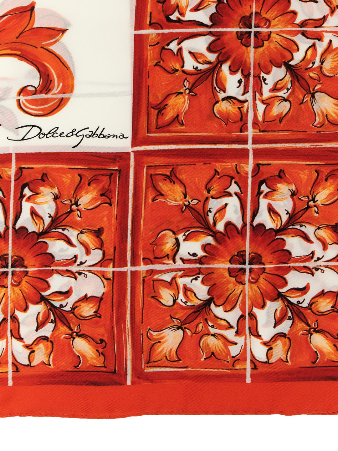 Dolce & Gabbana Maiolica Scarves and Foulards - Orange | 8517977647750d42c072bf037365bf45f0d28507