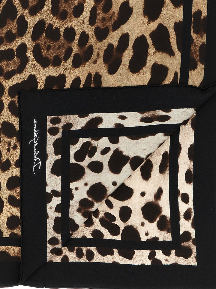 Dolce & Gabbana Leopard-Print Scarf Scarves and Foulards - Brown | 7858ba9ca17e4828b5b5f48d40cc97b2fa7b2ab5