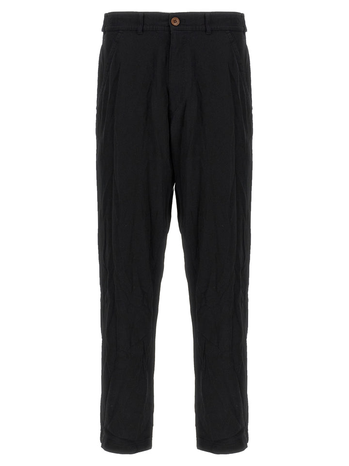 Comme Des GarçOns Shirt Crinkled Pants - Black | c48fca797fbb47790fd93e01c935404489b9ae0a