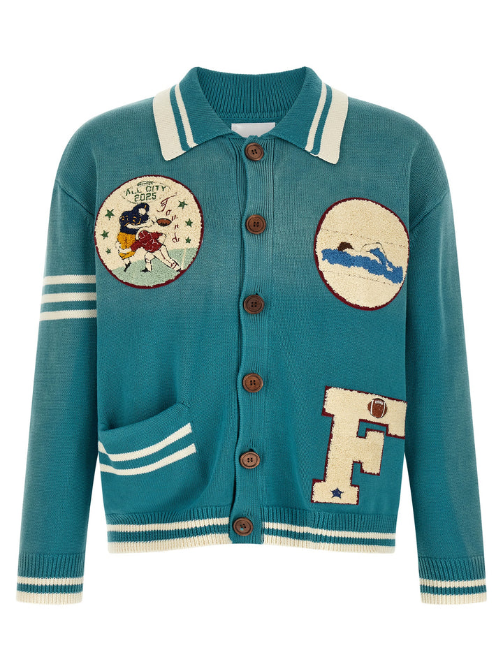 Found Fin Varsity Sweaters and Cardigans - Blue | a7fc987180c8cca7d72c425403d1f8e7a10c735b