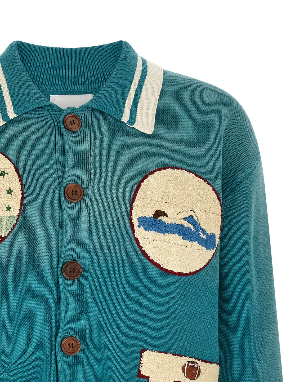 Found Fin Varsity Sweaters and Cardigans - Blue | dd589ecc4670dbcedf050d76ab0bacb10321de8c