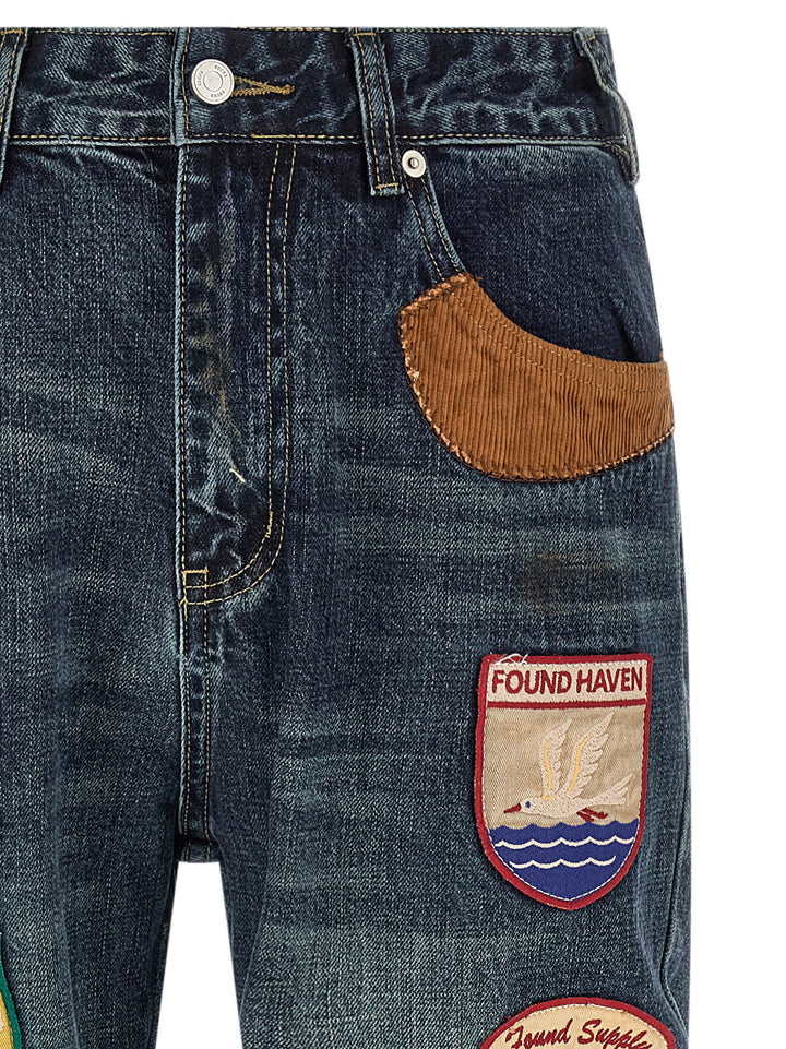Found Patchwork Jeans - Blue | e4b095a15b9168ab5f9b0b4c3149e9ccdc1ef606