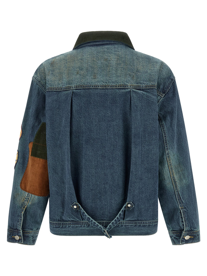Found Patchwork Puffer Jackets - Blue | ab34ba5f2168c992dd817f7e288004438d06cfe6