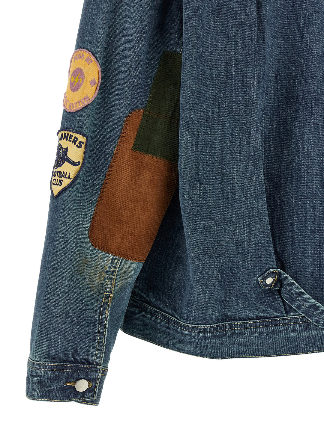 Found Patchwork Puffer Jackets - Blue | dcfa24b23f1cc5640d1d3fd14f95601b6ec02347