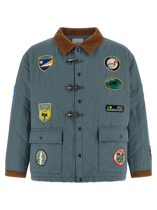 Farmstead Quilt Patch Puffer Jackets Blue