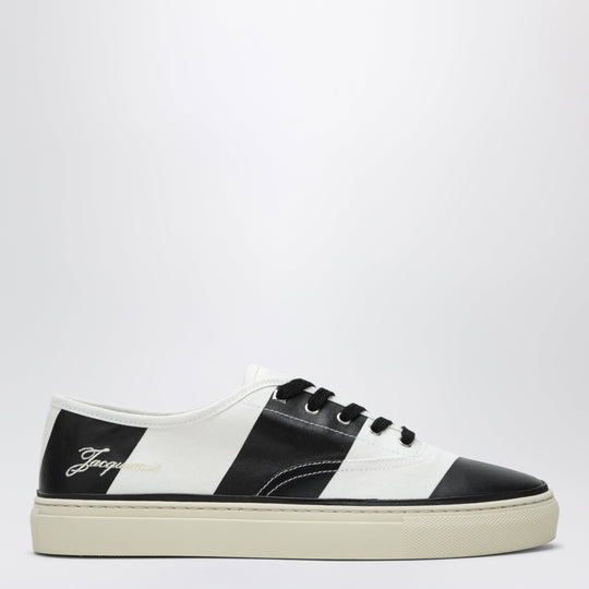 Les Fefe White/Black Canvas Sneakers