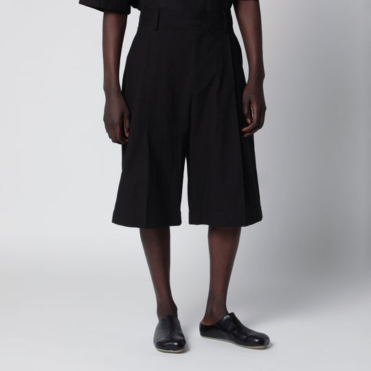 Fowld Shorts In Cotton Blend Black