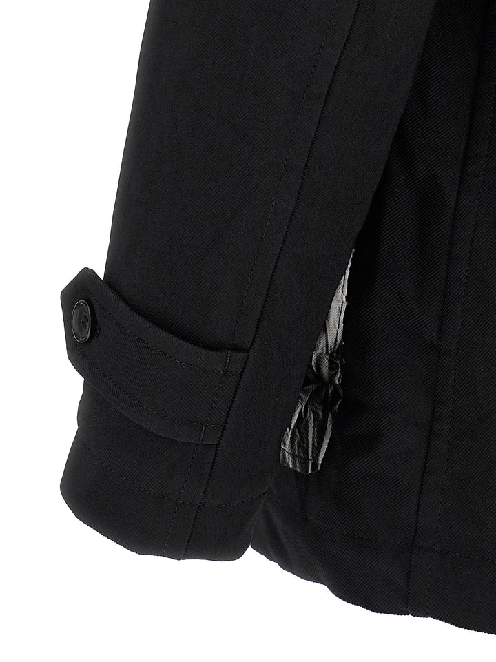 Comme Des GarçOns Shirt Double-Breasted Caban Coats and Trench Coats - Black | 3ed0360cbecc5a2fd45d974dc7c9642b5dd73eca