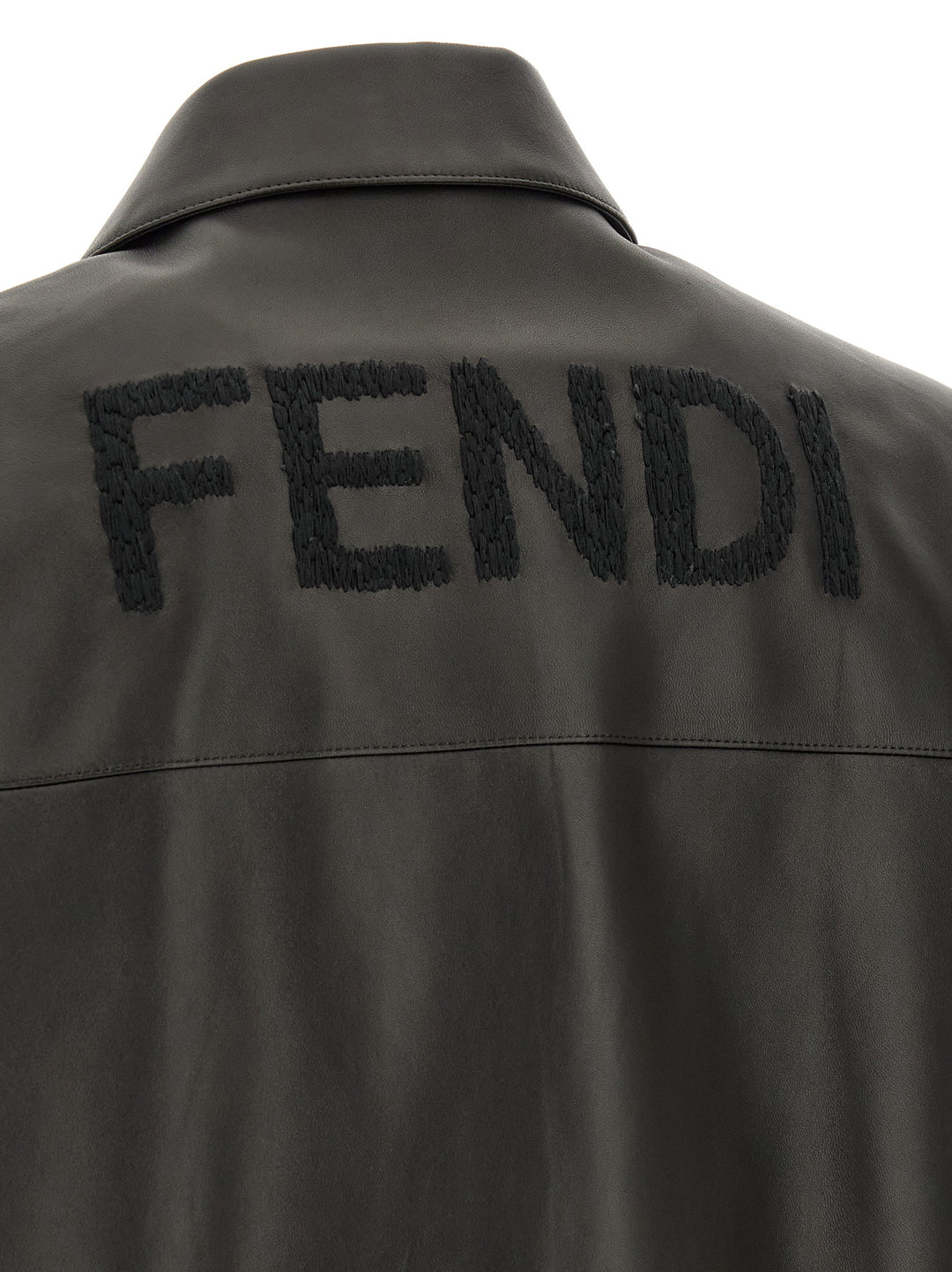 Fendi Leather Blouson Puffer Jackets - Black | 8e9bfe364701eab4b864ff56587a13715ec94154