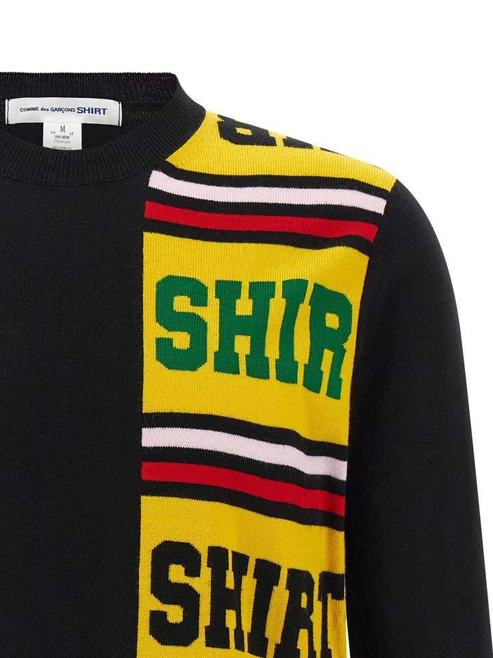 Comme Des GarçOns Shirt Intarsia Sweater Sweaters and Cardigans - Black | 310588aa65f4001954cb0ac9657a711528af0a32