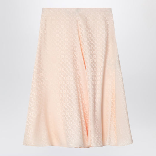 Skirt In Pink Ff Silk