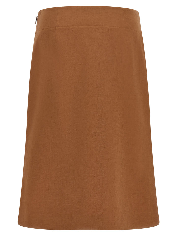 Fendi New Linen Skirts - Brown | 43750391cfcb86b8080a3cd32d1e11ea1aabe824