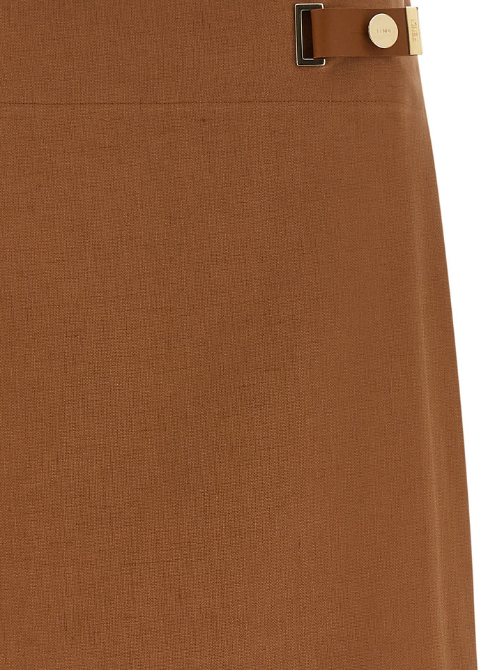 Fendi New Linen Skirts - Brown | be15b9439bd05c8c0e38317512de4410b92276b5