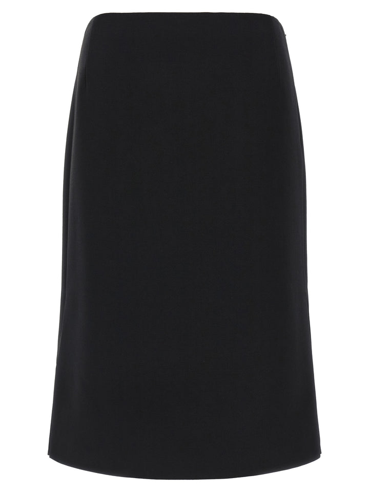 Fendi Skirt With Slits Skirts - Black | fff71636bfd37ed0cc1764ad0ce5fee40e6baefd