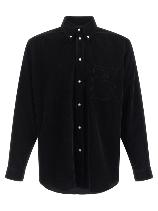 Corduroy Shirt Shirt And Blouse Black