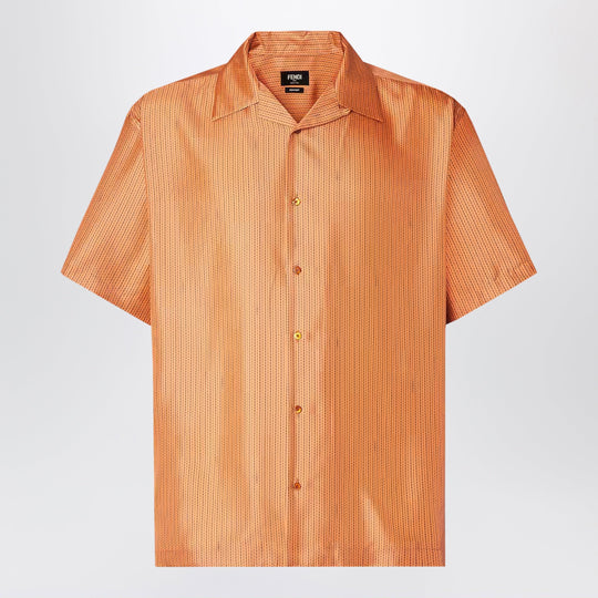 Orange Silk Shirt