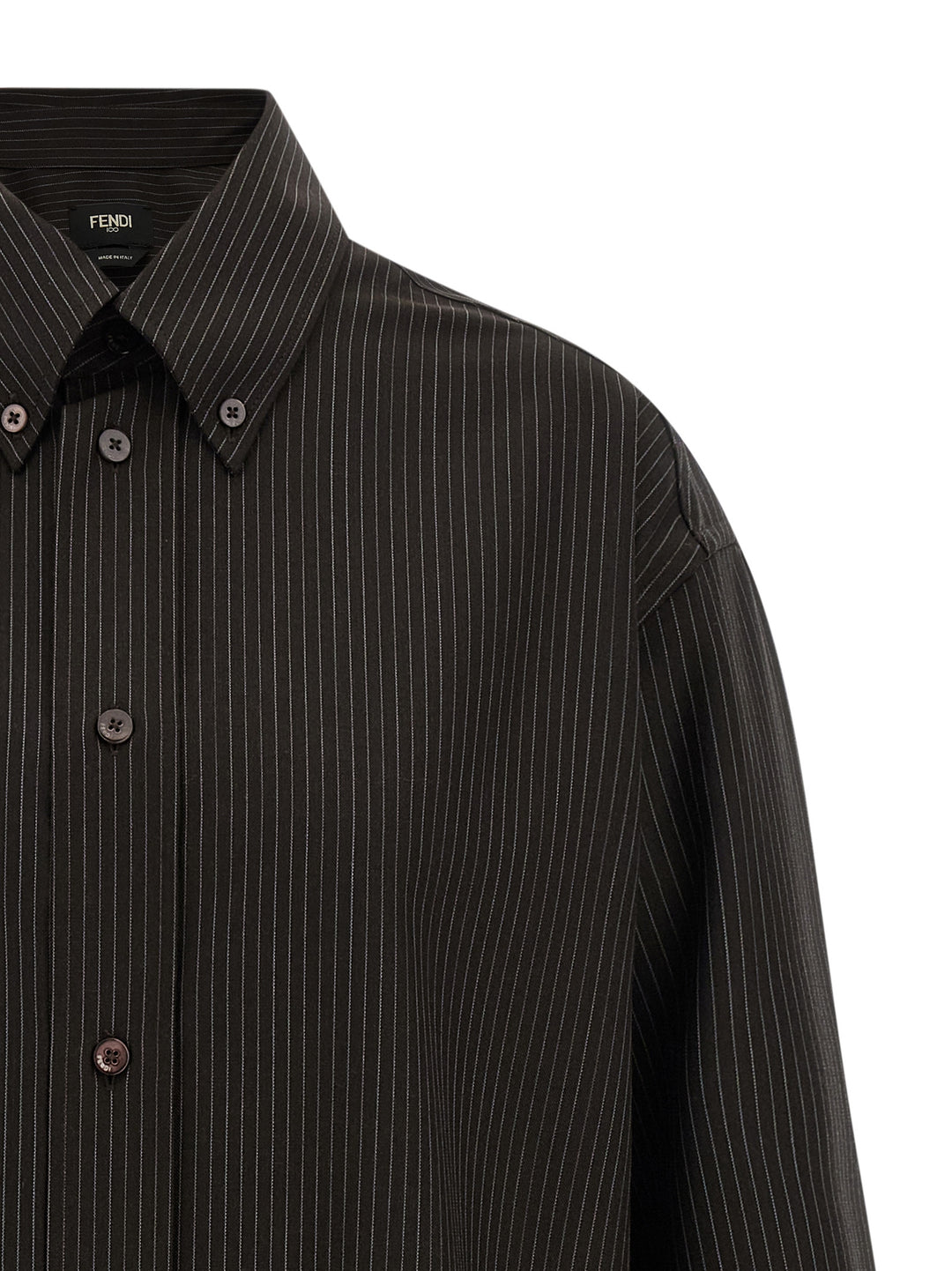 Fendi Wool And Lace Shirt Shirt and Blouse - Brown | 7b9f51d6db4646f1ab95c2154197ba83b5566733