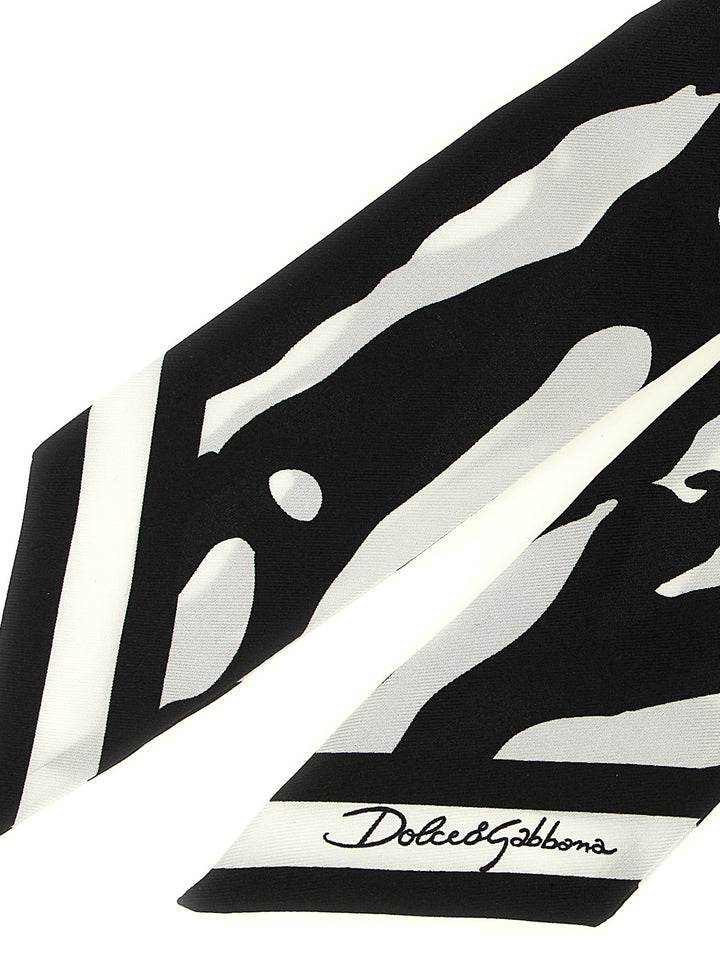 Dolce & Gabbana Zebra Print Scarf Scarves and Foulards - White/Black | 59a969d2af6fe40b4254f4e0eca667d2b78a0cb2