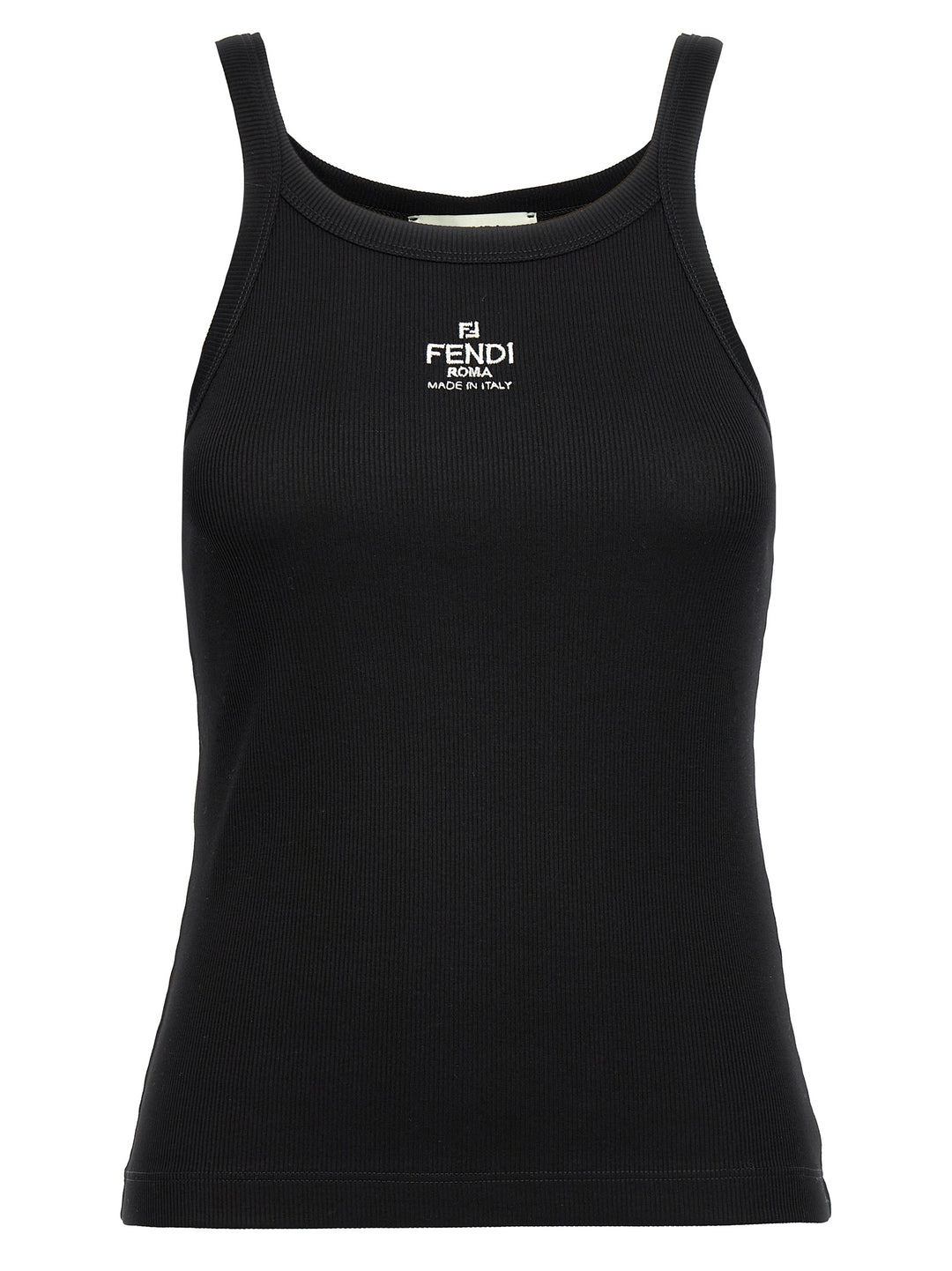 Fendi Logo Tank Top Tops - Black | 9c16d9c854069185995cd2f963812b135a5014fa