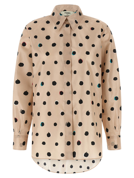 Falena Dots Shirt And Blouse Pink