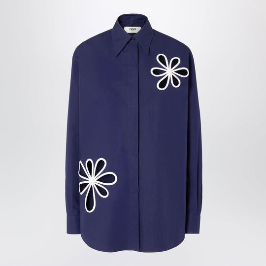 Dark Blue Poplin Shirt