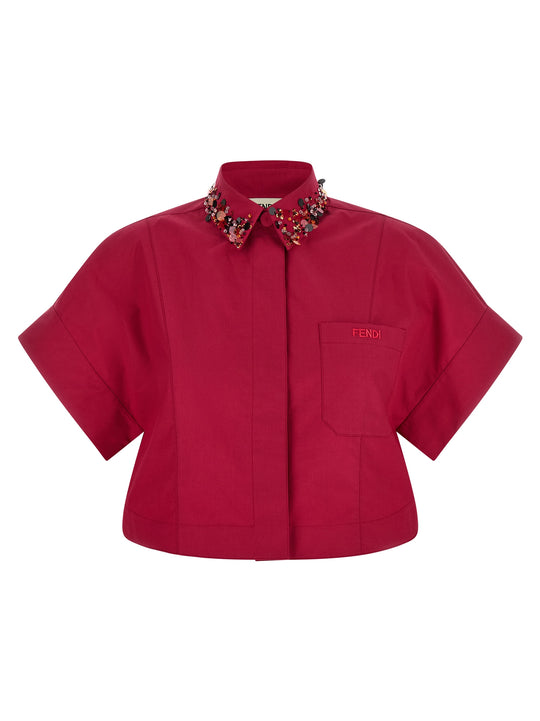 Shirt With Embroidery Shirt And Blouse Multicolor