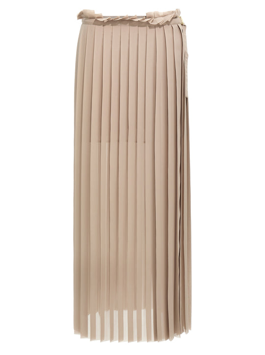 Pleated Skirts Beige
