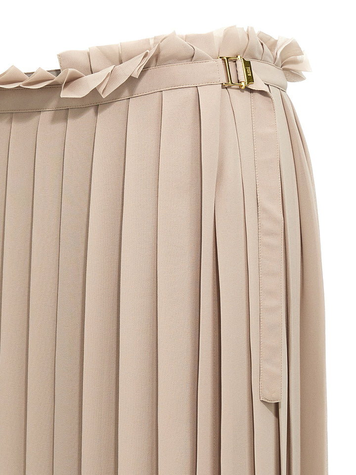 Ami Paris Pleated Skirts - Beige | 255c8f6100623cdc4ff49c877c81889d6de9ae34