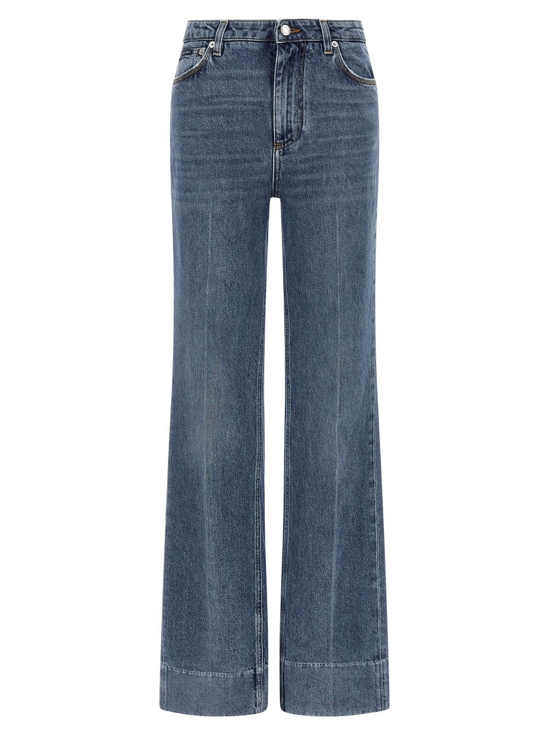 Dolce & Gabbana Logo Tag Jeans - Blue | 198ea7e0a0f652ff380c2d3117a45945bca52ea4
