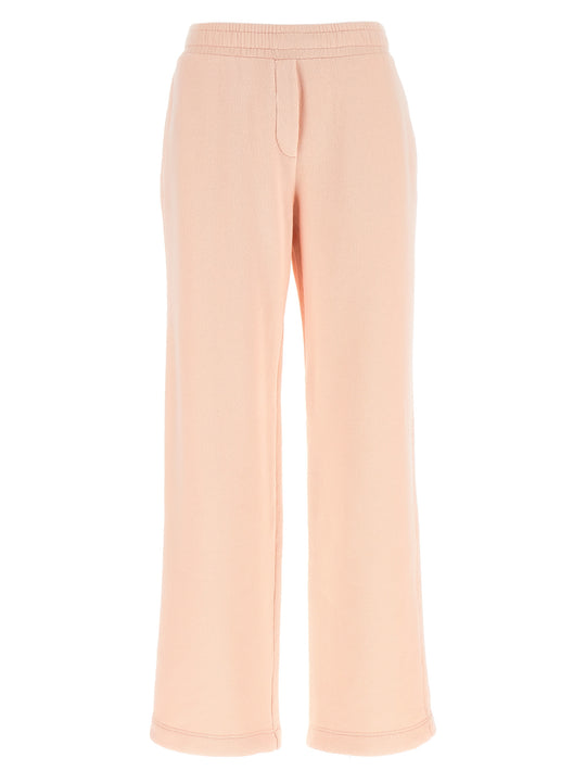 Logo Embroidery Joggers Pants Pink