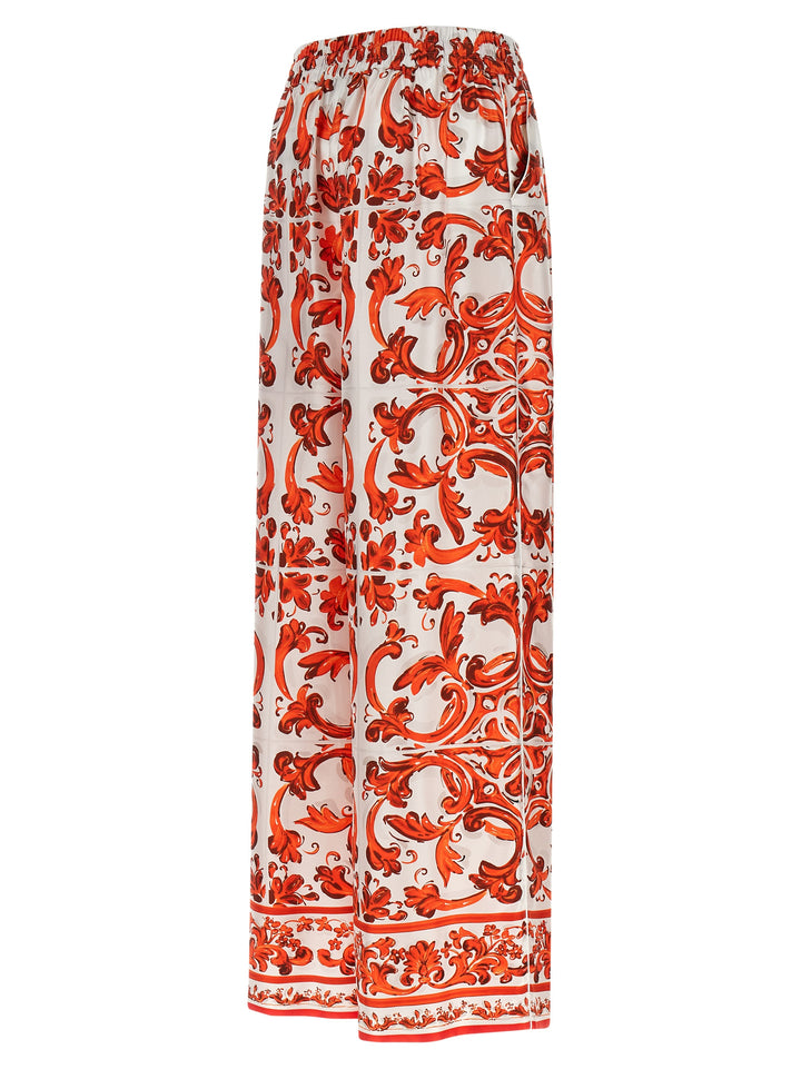 Dolce & Gabbana Maiolica Pants - Orange | e69e23f4ec2b09fa5ad837b733474d0cf76ed976