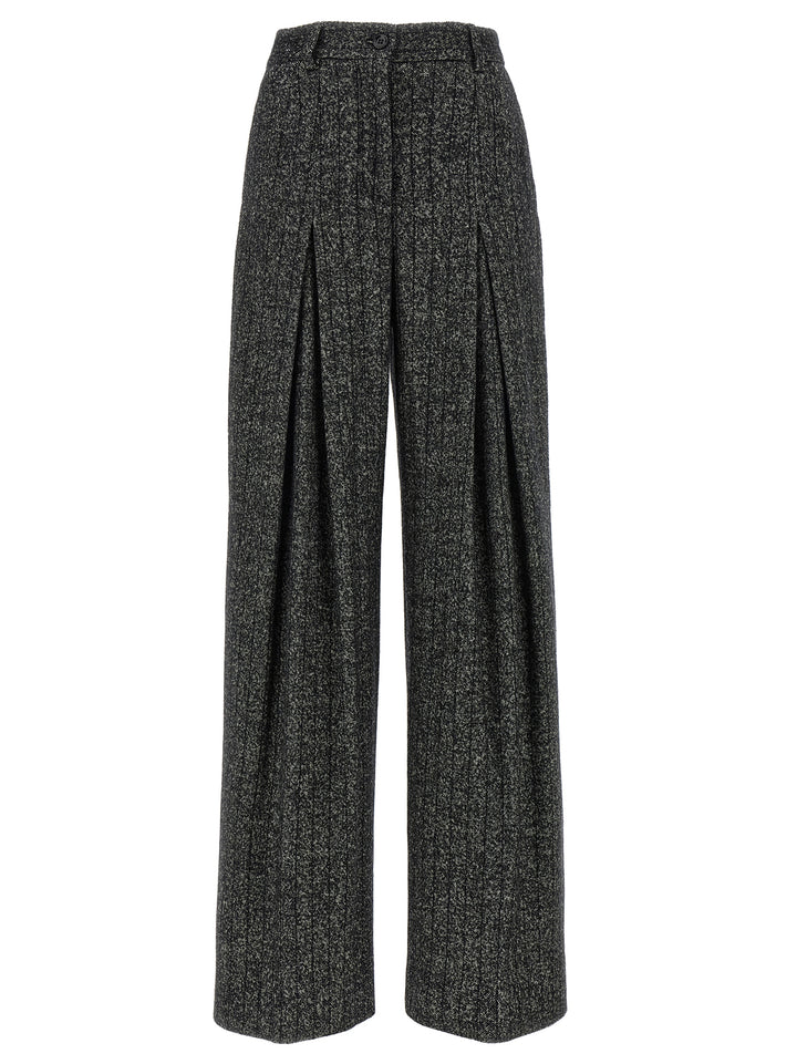 Dolce & Gabbana Striped Wool Pants - White/Black | 154368777bbb8d73a5b33f9378f9755e05e795e8