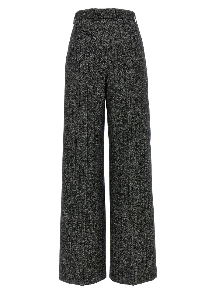 Dolce & Gabbana Striped Wool Pants - White/Black | 5db6e9b522df05d49e2fe1231eb1af40115c1633
