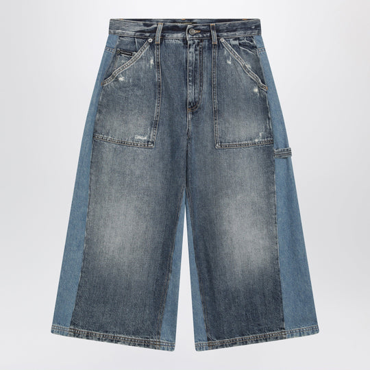 Multicolour Denim Bermuda Shorts