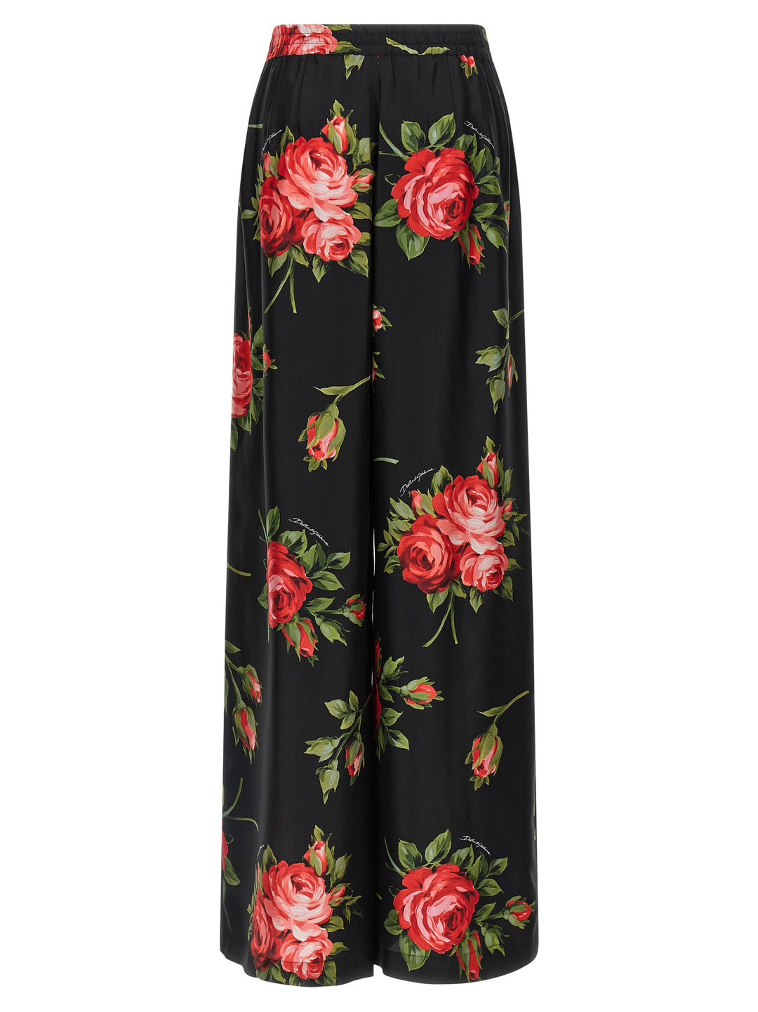 Dolce & Gabbana Bouquet Rose Pants - Black | 42c9f260ac0c82895b5e15171509d7dd45e540e0