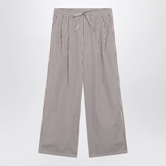 Striped Cotton And Silk Poplin Shorts