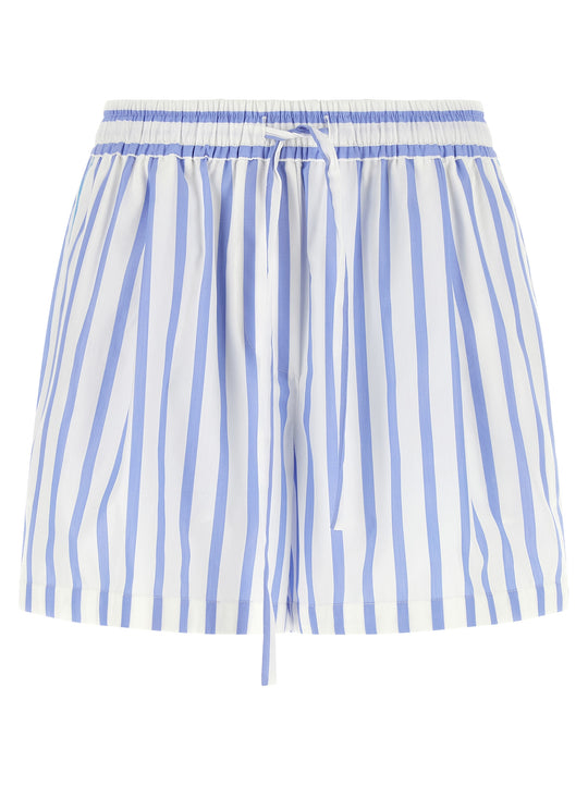 Striped Bermuda Shorts Bermuda And Short Light Blue