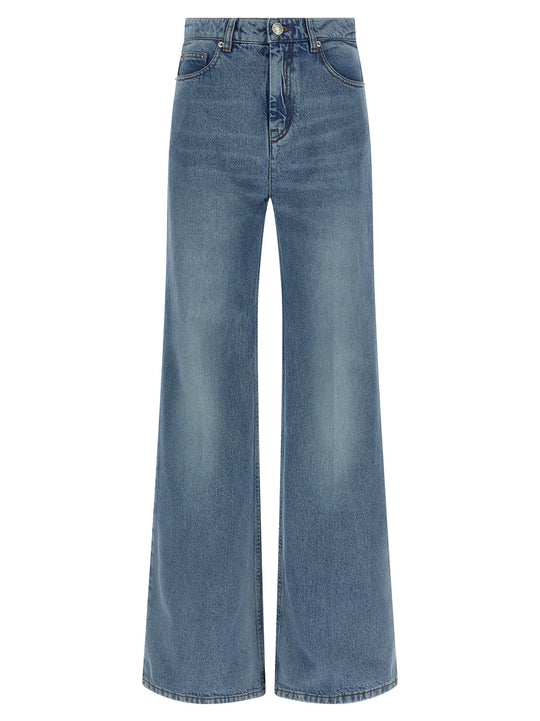 Flared Leg Jeans Light Blue
