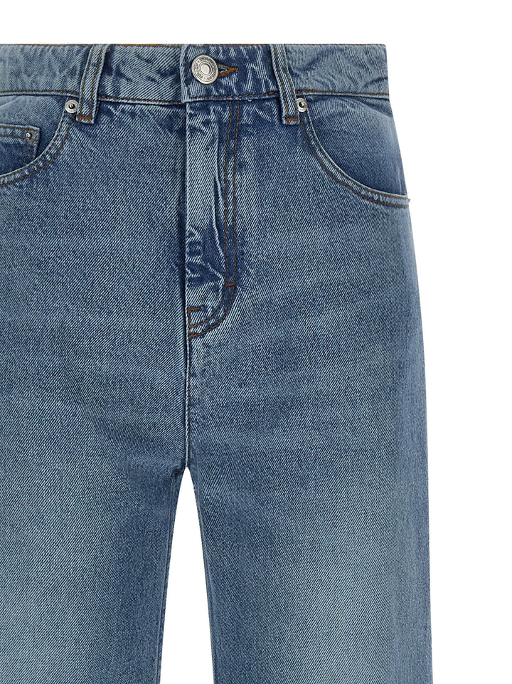 Ami Paris Flared Leg Jeans - Light Blue | 3fb21042e752b10bd8ac8446019dad15cb1909ba