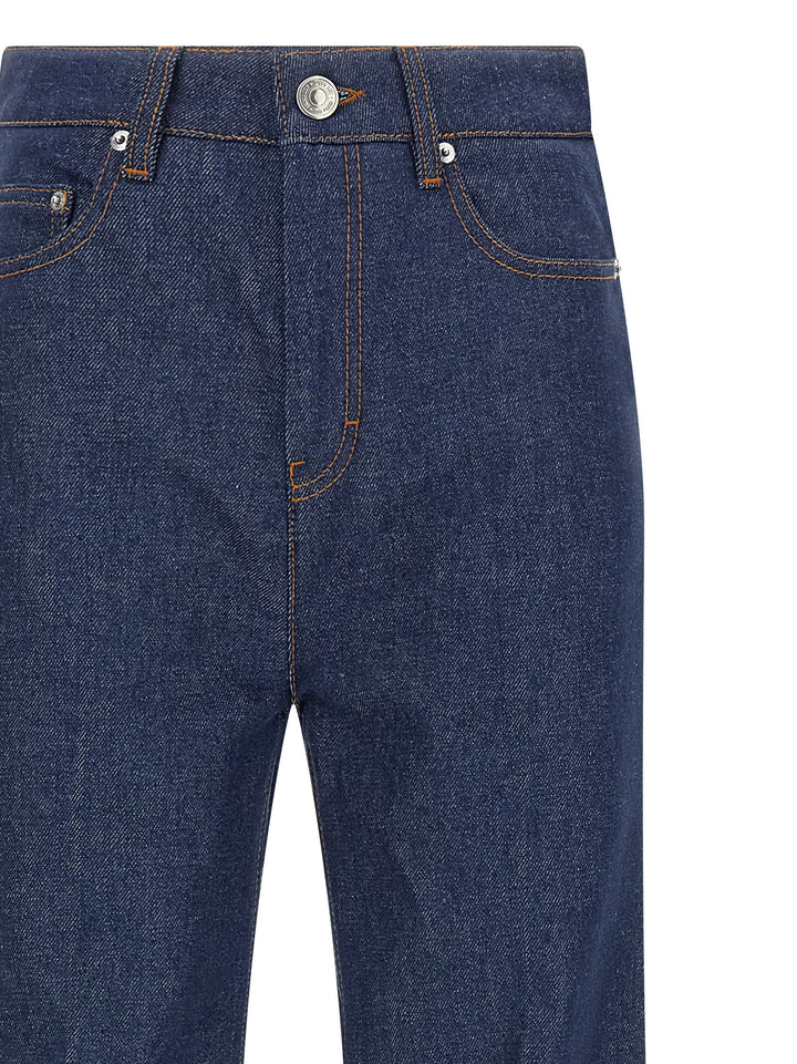 Ami Paris Flared Leg Jeans - Blue | cd05bcce5a8060c678fd88c80f4fe34c49753d71