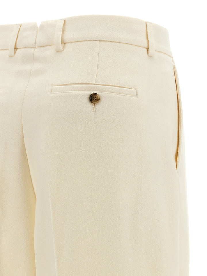Ami Paris Wool Pants - White | 17526423f6c85c8d2767b630c684335af1882a6b