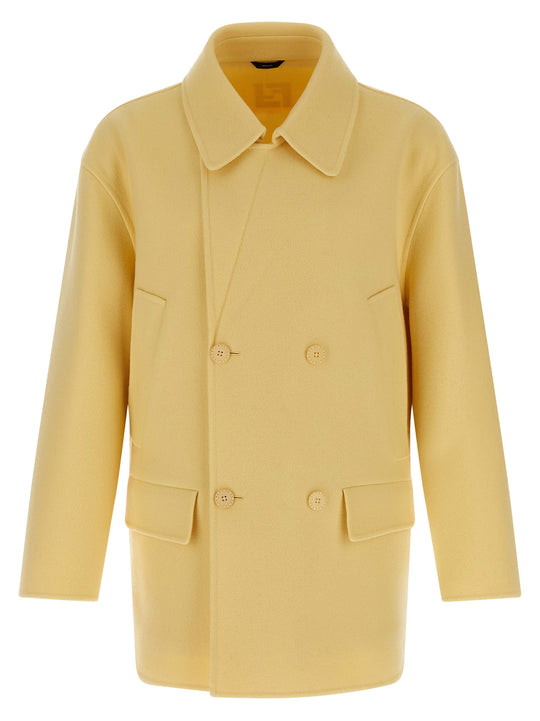 Caban Coat Coats And Trench Coats Yellow