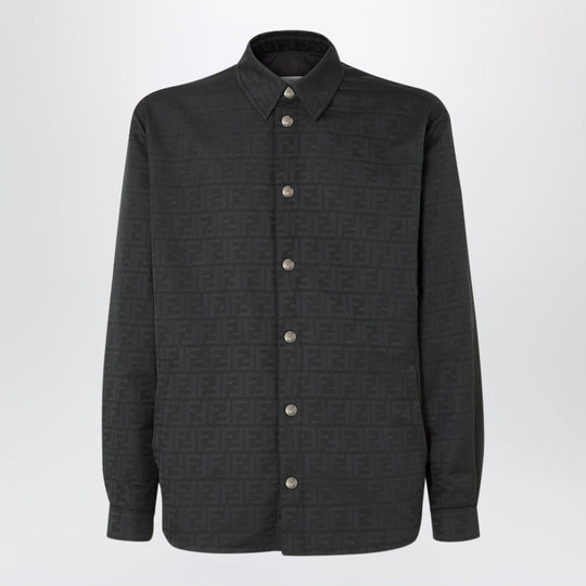 Black Ff Zucca Jacquard Nylon Blouson