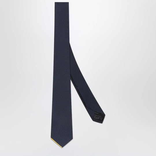 Blue Ff Silk Tie