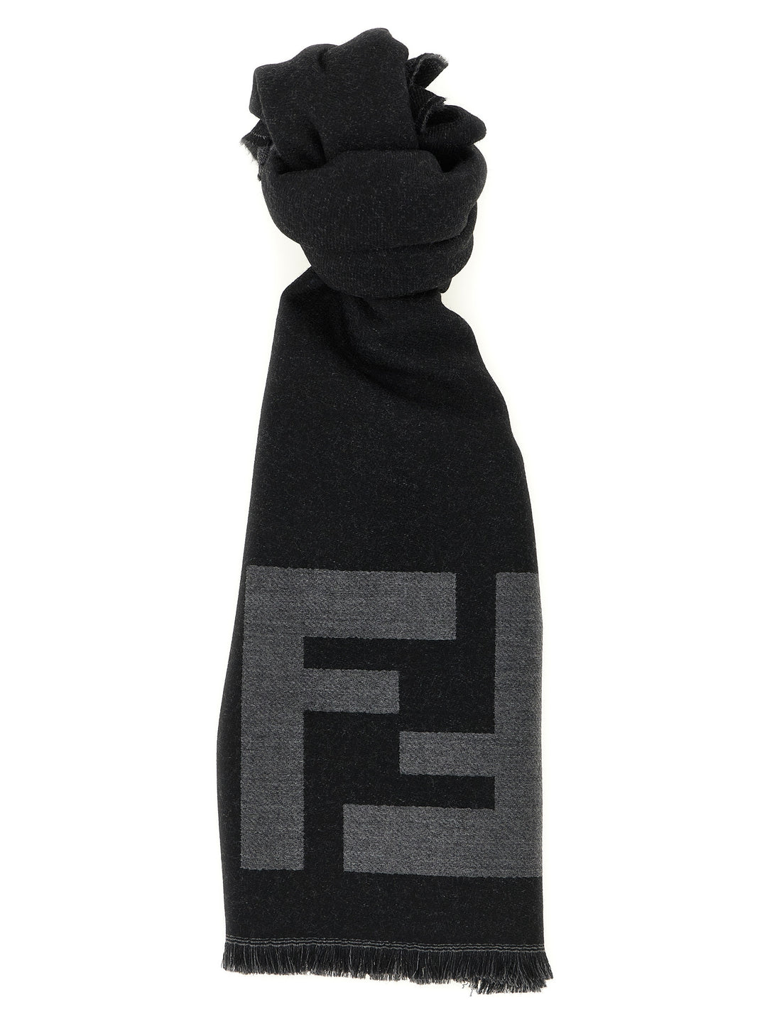 Fendi Ff Macro Scarf Scarves and Foulards - Black | 08cc5051bcbd27298cc9618d07cf3a9037e3f4dc